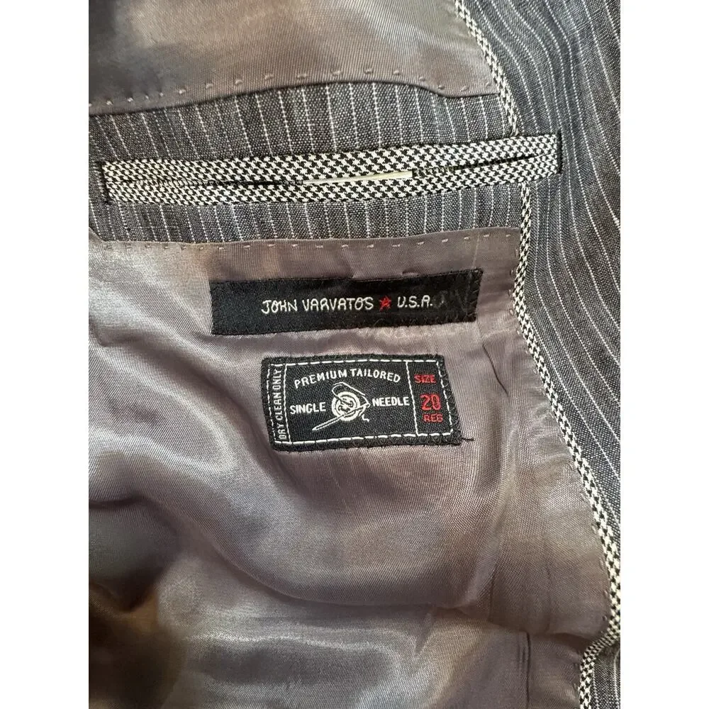 John Varvatos Star USA Boys Blazer Jacket , Gray, Size 20R, 100% Linen, EUC